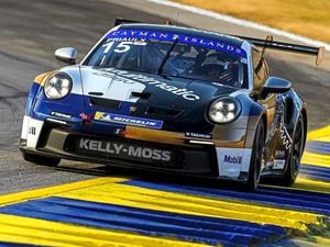 Porsche Carrera Cup North America champion Seb Priaulx in action in the final meeting of the season at Road Atlanta.
Picture courtesy of Multimatic Motorsports, 15-11-21 (30197800)