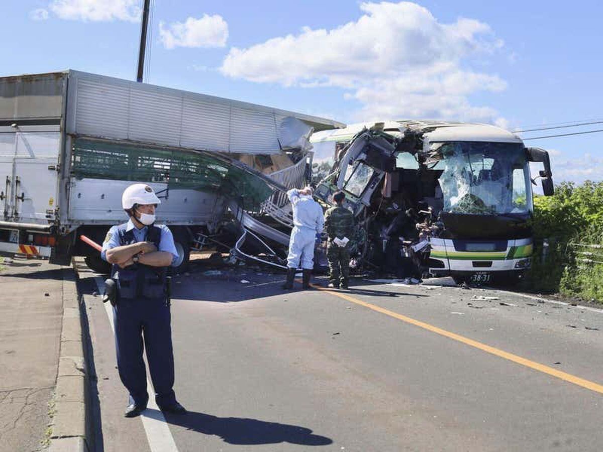 Five killed after truck collides with bus in northern Japan