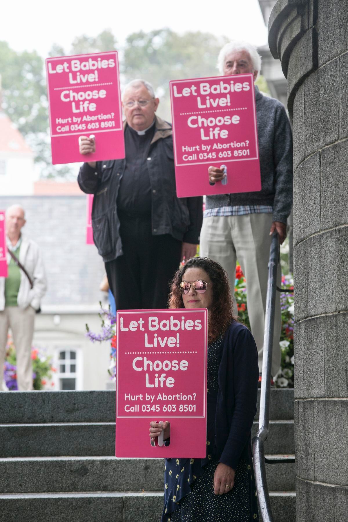 Pic by Adrian Miller 17-06-20 Royal Courts. Let Babies Live was the slogan at an Anti abortion protest held in silence.. (28374661)