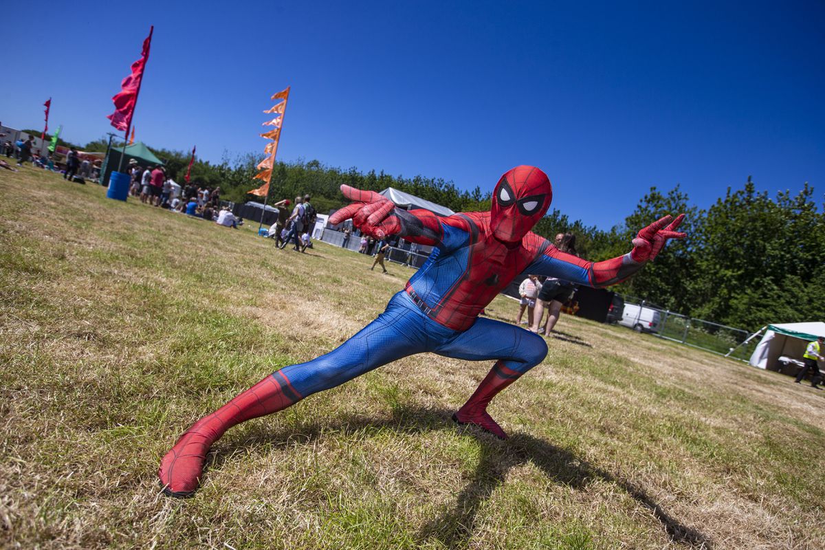 Spiderman - Dave Hyett - was there to entertain the crowd. (Picture By Peter Frankland, 30873421)