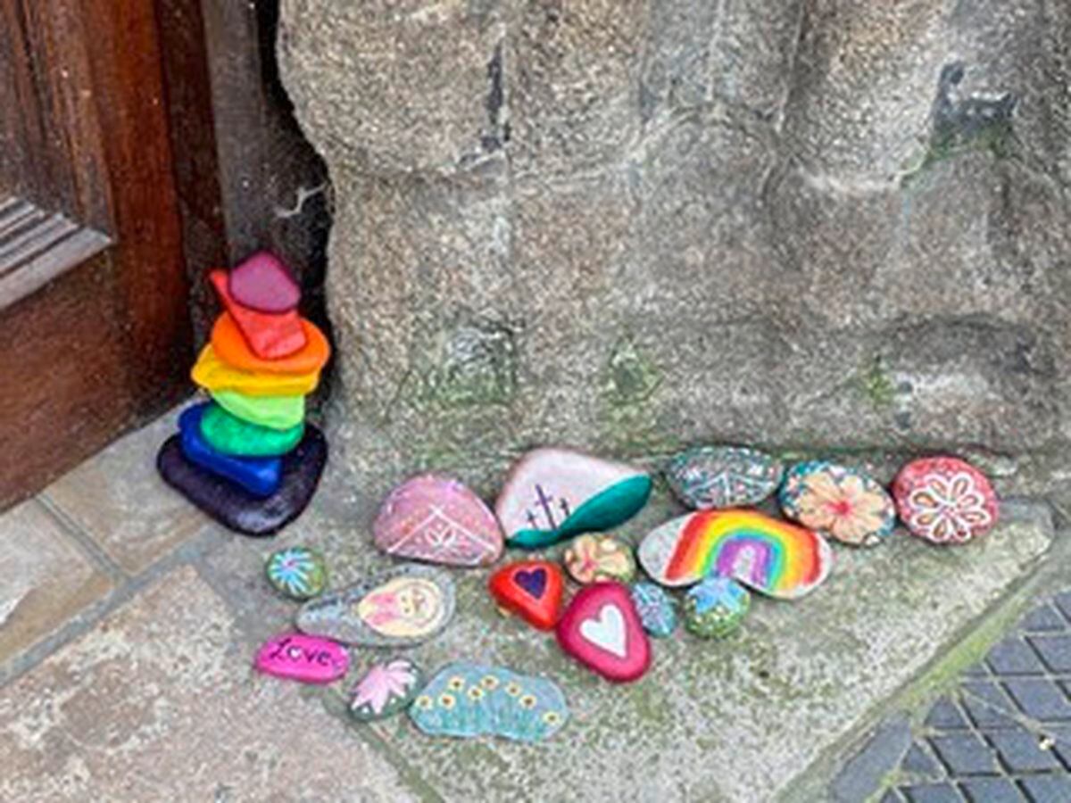 Painted pebbles from the Town Church community art gallery. Image supplied by Ruth Abernethy. (28254838)