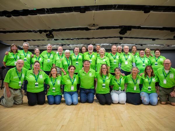 Picture by Luke Le Prevost. 24-09-22.Volunteers signed up at Beau Sejour to help at the Guernsey 2023 Island Games. (31300849)
