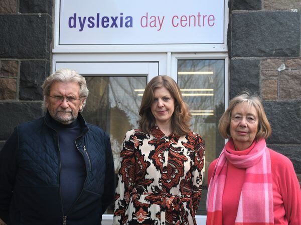Founders Mike and Teresa O'Hara, with Hilary Greening, lead dyslexia specialist teacher (Centre) outside the Dyslexia Day Centre which has had its funding removed by ESC (31929789)