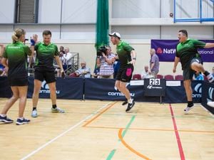 Picture By Peter Frankland. 09-07-19 Island Games 2019 Gibraltar. IG 2019 Table tennis - Guernsey v Jersey in the final. Guernsey celebrate the win. (25182290)