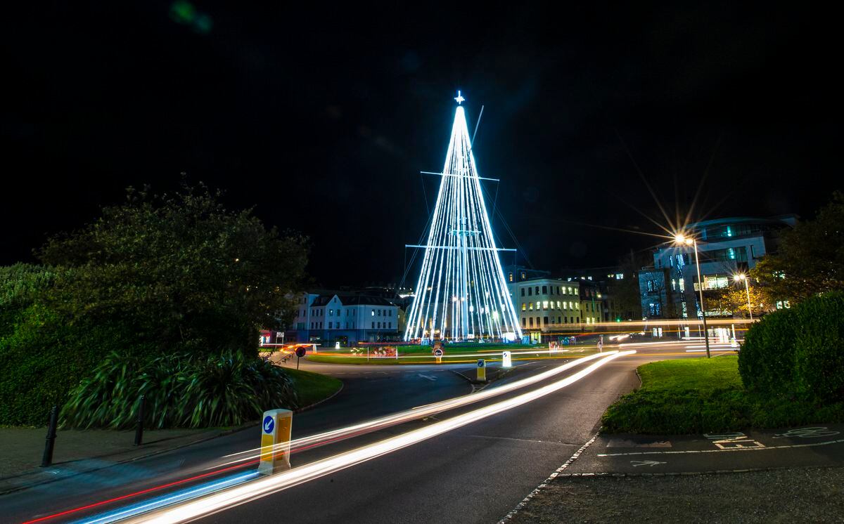 The Tree of Joy has returned to a full light display after storm damage was repaired. (Picture by Peter Frankland, 30280490)
