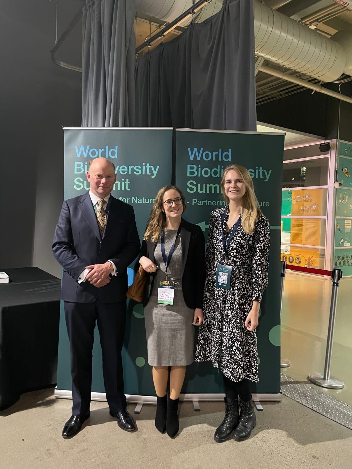 Left to right: William Mason, director-general of the Guernsey Financial Services Commission, Tiffany Moeller, commission staff officer, and Steff Glover, head of strategy and sustainable finance at Guernsey Finance.