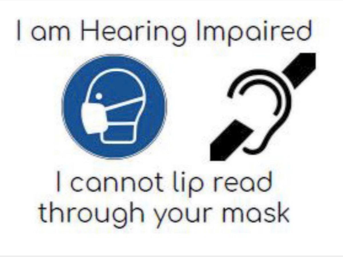 Printable cards are available for download on the States website to aid communication when wearing face coverings. (30266298)