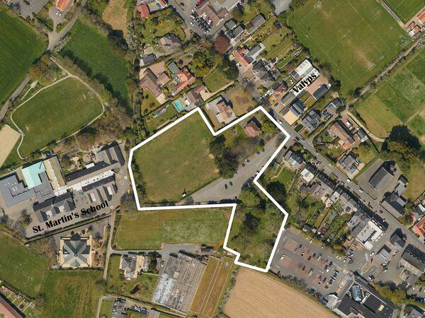 A Digimap image showing the area around Briarwood, St.Martin's, where a new housing development is planned. (31543039)