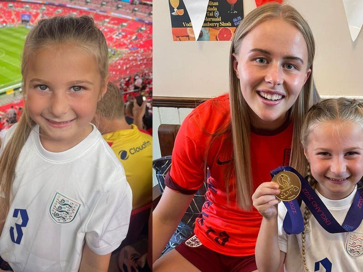 Six-year-old aspiring footballer tells Lioness ‘I want one of these medals’