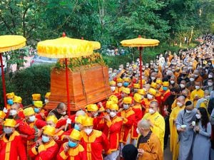 Thousands gather for funeral of influential monk Thich Nhat Hanh in Vietnam