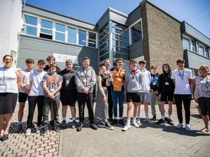 Guernsey Institute students who took part in the Business Kitchen Challenge 2022 gathered at the Les Ozouets campus to find out which team had won. (Picture by Luke Le Prevost, 30931951)