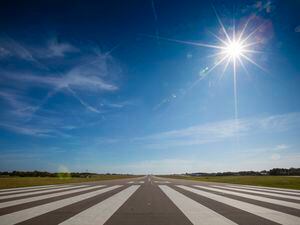 Picture By Peter Frankland. 23-08-19 Generic runway pictures at Guernsey Airport..Generic.Runway.Airport.Aurigny.Private jet.single engine.Airport terminal.terminal. (32486843)