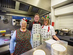 On kitchen duty for the Salvation Army Lunch were, left to right, Monica Savident, Andrew Hyde and Julie Hyde. (Pictures by Sophie Rabey, 31607889)