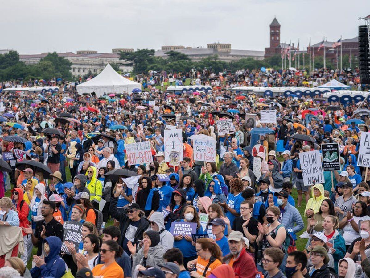 Thousands march on Washington DC to demand changes to US gun laws