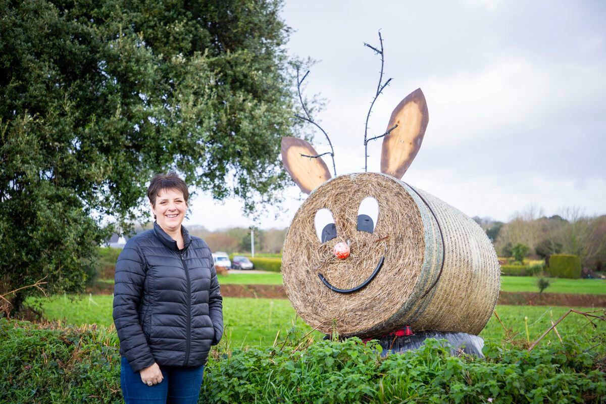 Holiday hay bales of Jones County