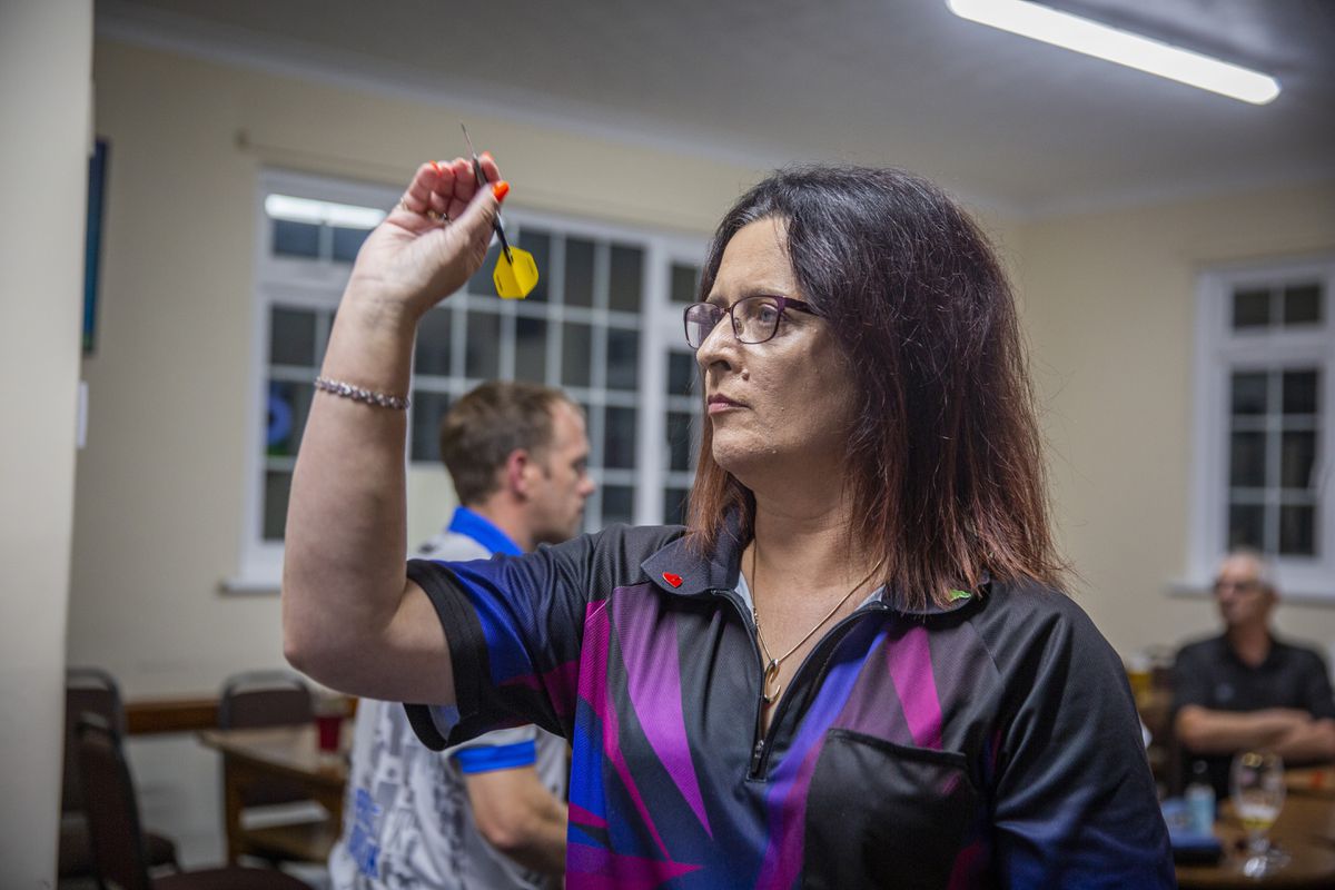 Organiser Caroline La Touche says the competition will be wide open at the fourth annual Herm darts. (Picture by Luke Le Prevost)