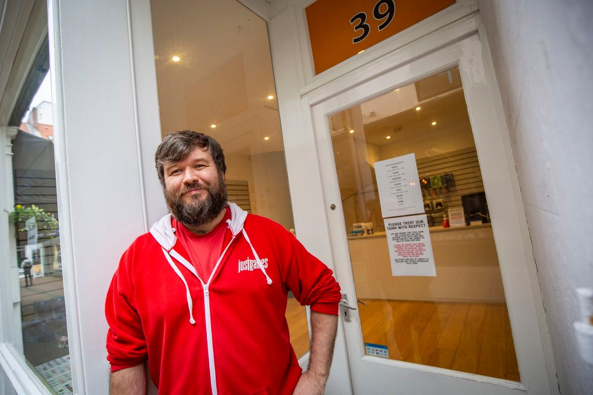 Stuart Lean, the owner of Just Games Ltd, has opened a new business in the Arcade called Just Tech, specialising in repairs and sales of technology. However, Tech-Zone previously operated in the shop and his staff have been abused due to customers getting the two businesses confused. (Picture by Sophie Rabey, 31415885)