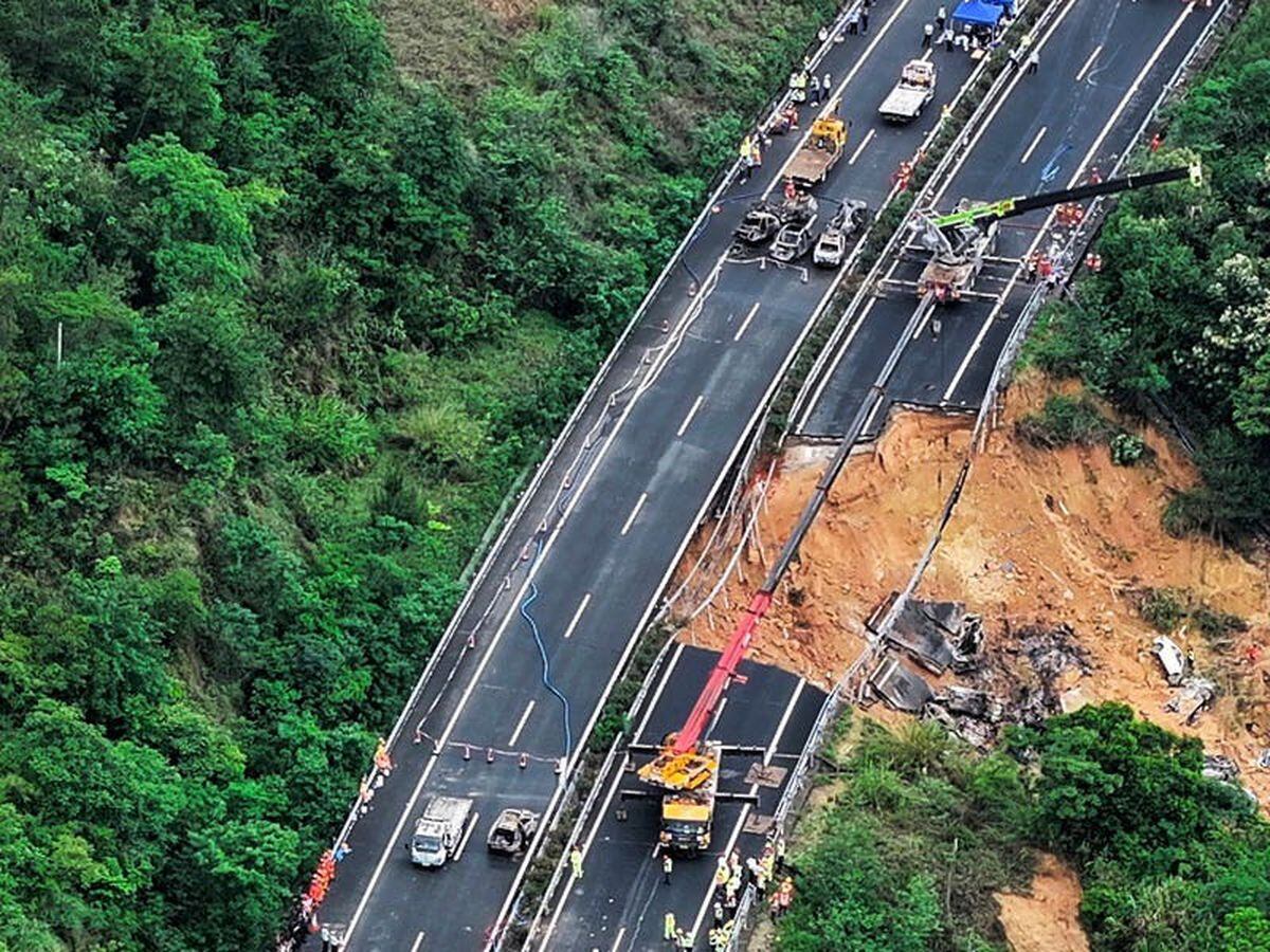 Highway collapse in southern China kills at least 48 people