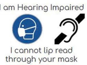 Printable cards are available for download on the States website to aid communication when wearing face coverings. (30266298)