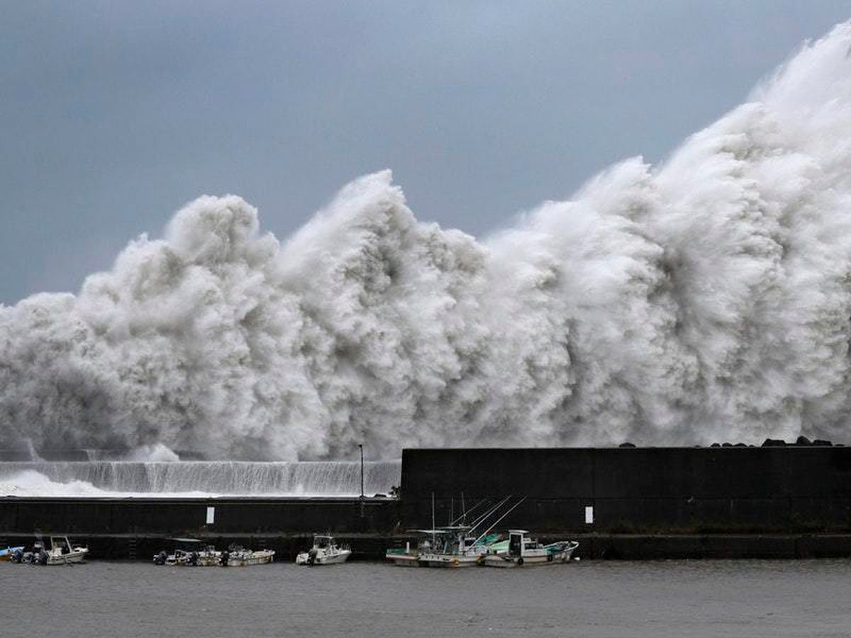 Powerful typhoon slams into western Japan, flooding airport | Guernsey ...