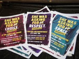 Picture By Peter Frankland. 26-11-21 Guernsey Police launch a new campaign aimed at empowering the community to speak out about violence against woman and girls and to make the night time economy a safer environment.. (30371544)