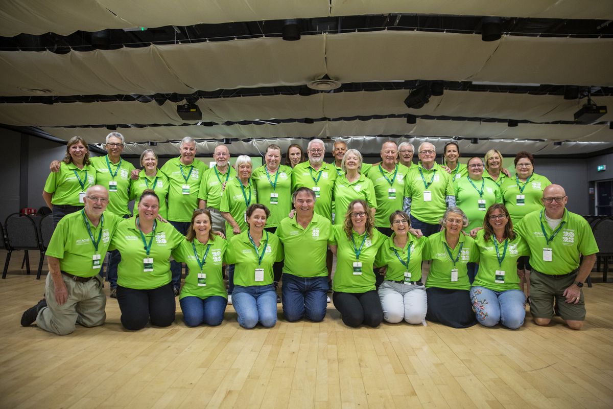 Volunteers who signed up at Beau Sejour on Saturday to help at the Guernsey 2023 Island Games. (Picture by Luke Le Prevost, 31300851)