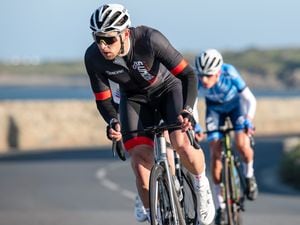 Pic supplied by Andrew Le Poidevin: 25-04-2021. Marc Cox..Guernsey Velo Club Road Race  on the Coudre Circuit.. (29991630)