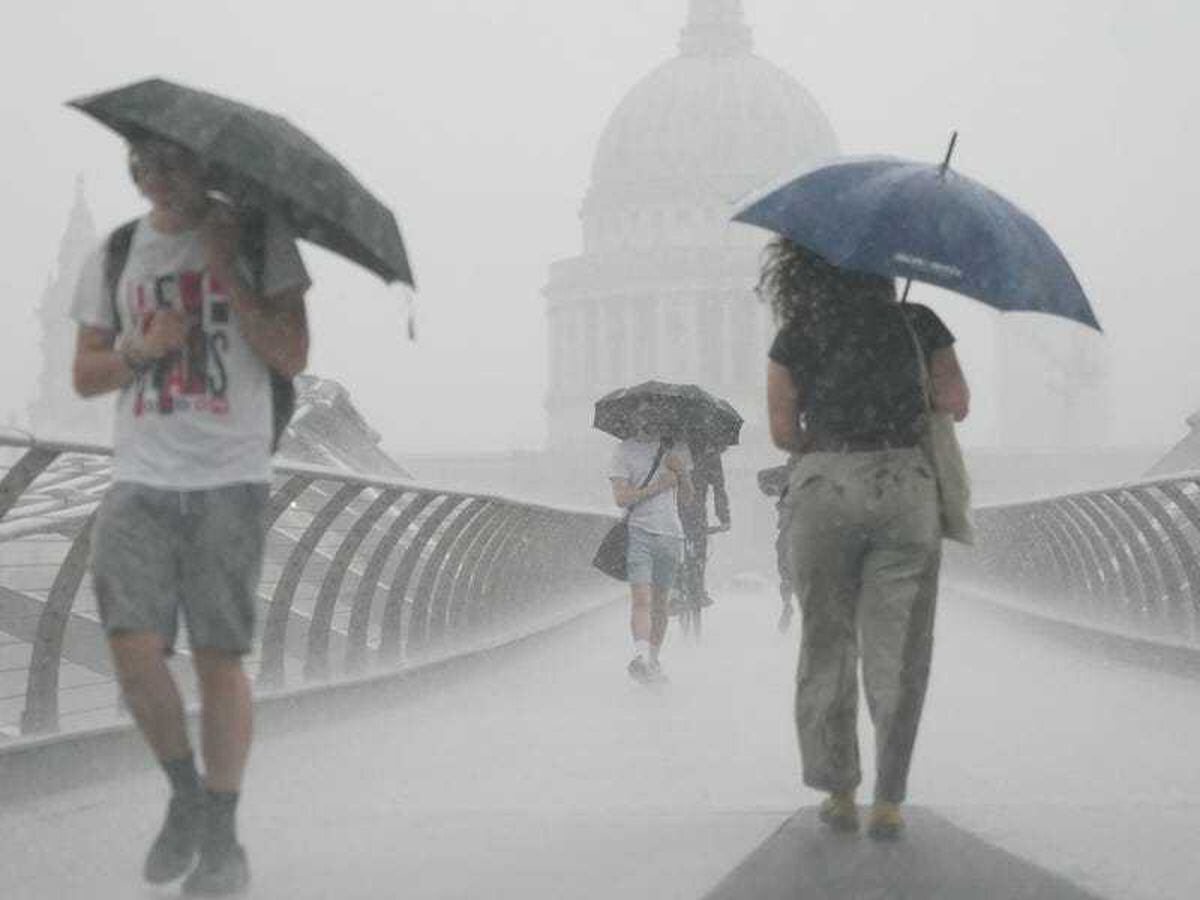 Lingering showers and thunderstorms could hit parts of the UK