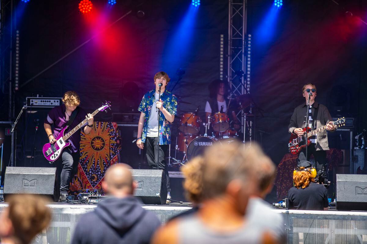 Sonic Bomb perform on the main stage. (Picture By Peter Frankland, 30873439)