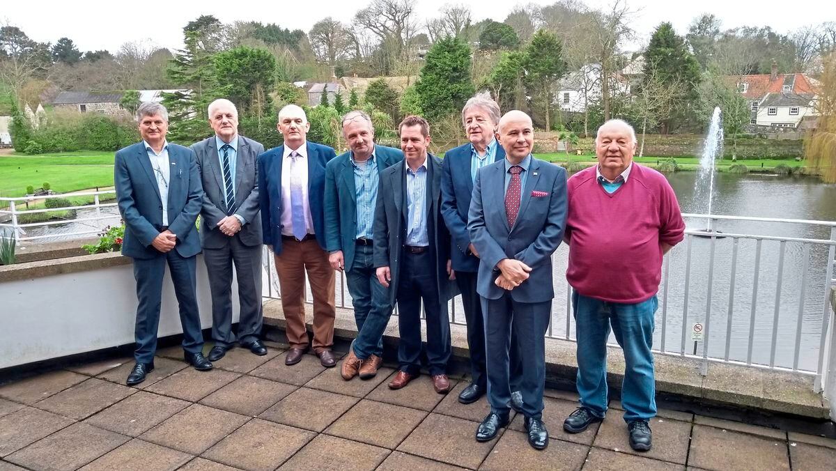 Eight members of 'Charter 2018' meet the media at St Pierre Park Hotel in February 2018. (30249663)