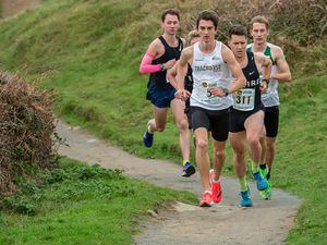 Alex Rowe leading last year's Boxing Day Cross-Country. Covid will prevent him repeating his success this weekend. (Picture by Martin Gray, 30340212)