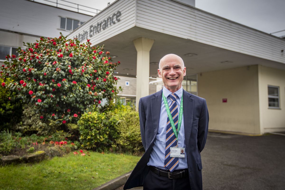 Guernsey medical director Dr Peter Rabey outside the Princess Elizabeth Hospital.  (Picture by Sophie Rabey, 29893603)