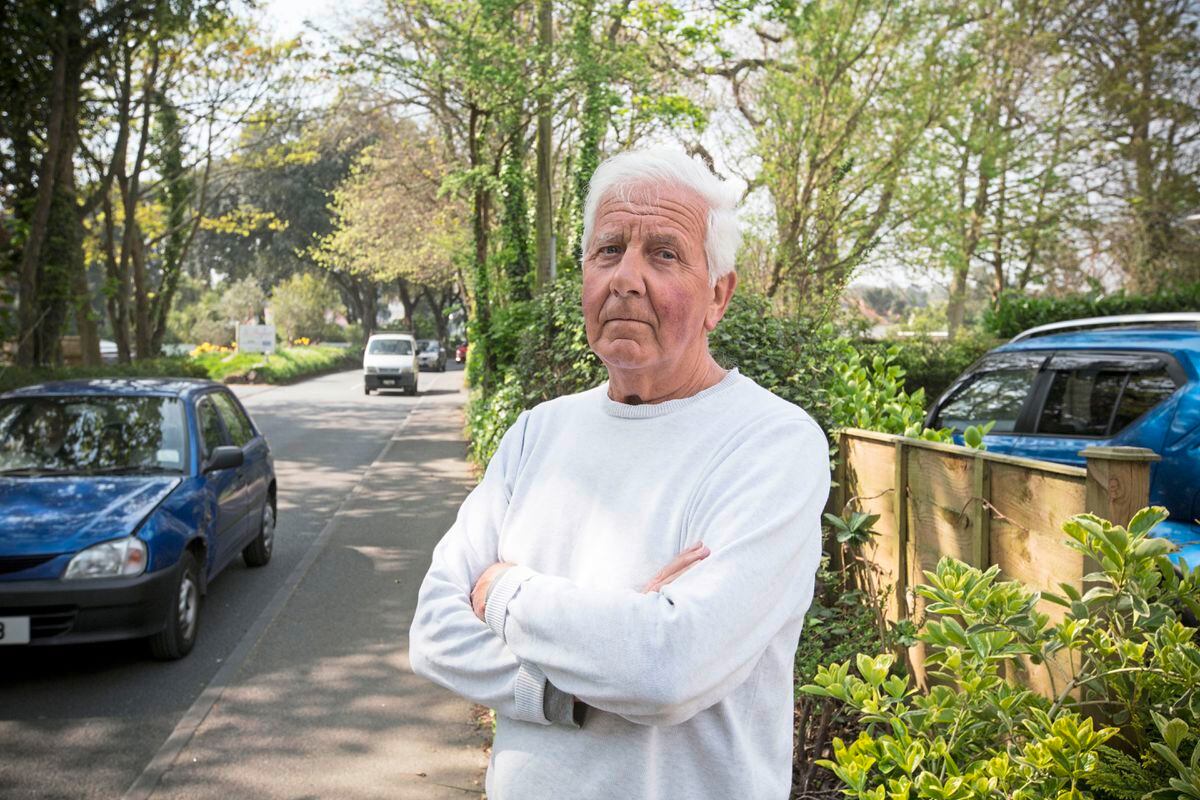Allan Simon, who lives in Rue due Friquet, said he had called the police regularly about speeding in the road and said it was ‘horrendous’ to walk there despite it now having a 25mph limit.  (Picture by Adrian Miller, 24470130)