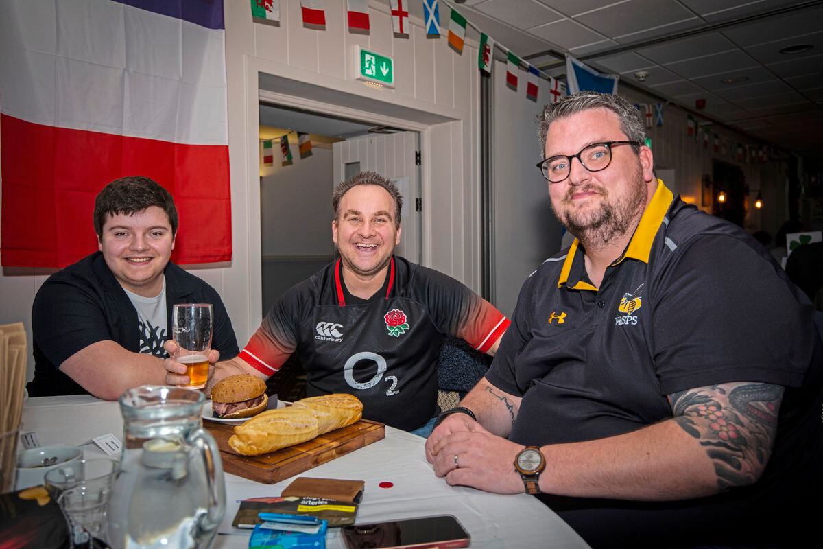 Attending the Six Nations Rugby Wooden Spoon fundraiser at the Peninsula Hotel for the first time were, left to right, Joe Domaille, Tristan Boscher and Craig Gauvain. (Picture by Sophie Rabey, 30630245)