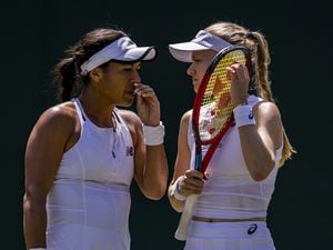 Doubles chat: Heather Watson and Harriet Dart in yesterday's last 16 match.(Picture by Press Association, 30997126)