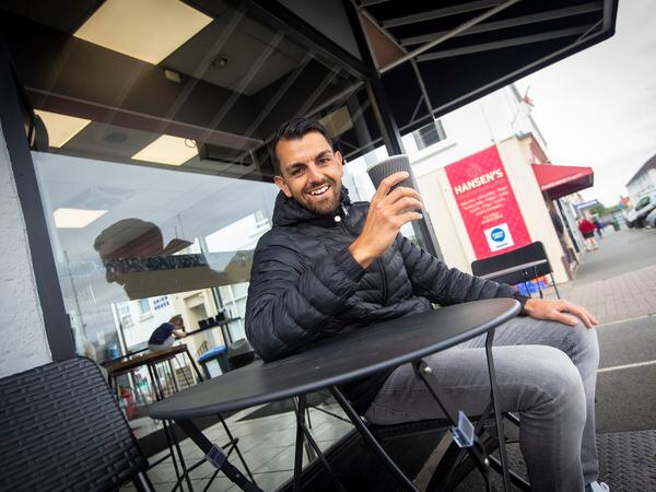 Vijay Wiltshire, who owns The Roll Bar on the Bridge, in the al fresco area outside his business. He believes the cost and red tape of applying is prohibitive and hoped Deputy Andrew Taylor may take that battle on. (Picture by Peter Frankland, 30843483)
