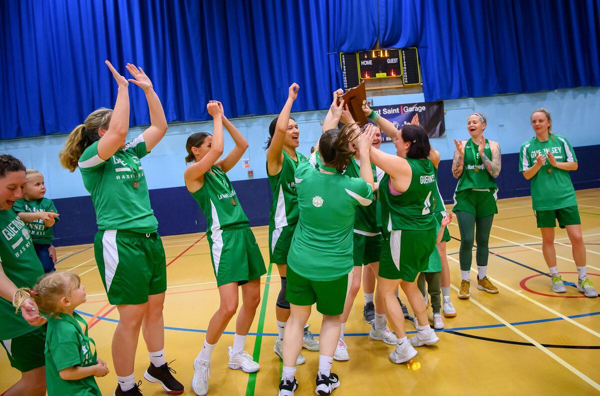 Guernsey women celebrate their 21st inter-insular victory in a row on Saturday at Beau Sejour. (Picture by Andrew Le Poidevin, 32115067)