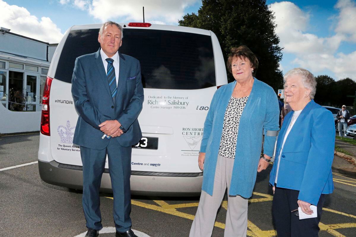 A new minibus added to the Ron Short Centre's fleet has been dedicated to the memory of its late manager, Richard Salisbury. Left to right are Barras Car Centre's sales director Paul Guilmoto, Mr Salisbury's wife Marilyn and the chairwoman of the centre, Pam Bartlett. (19387820)