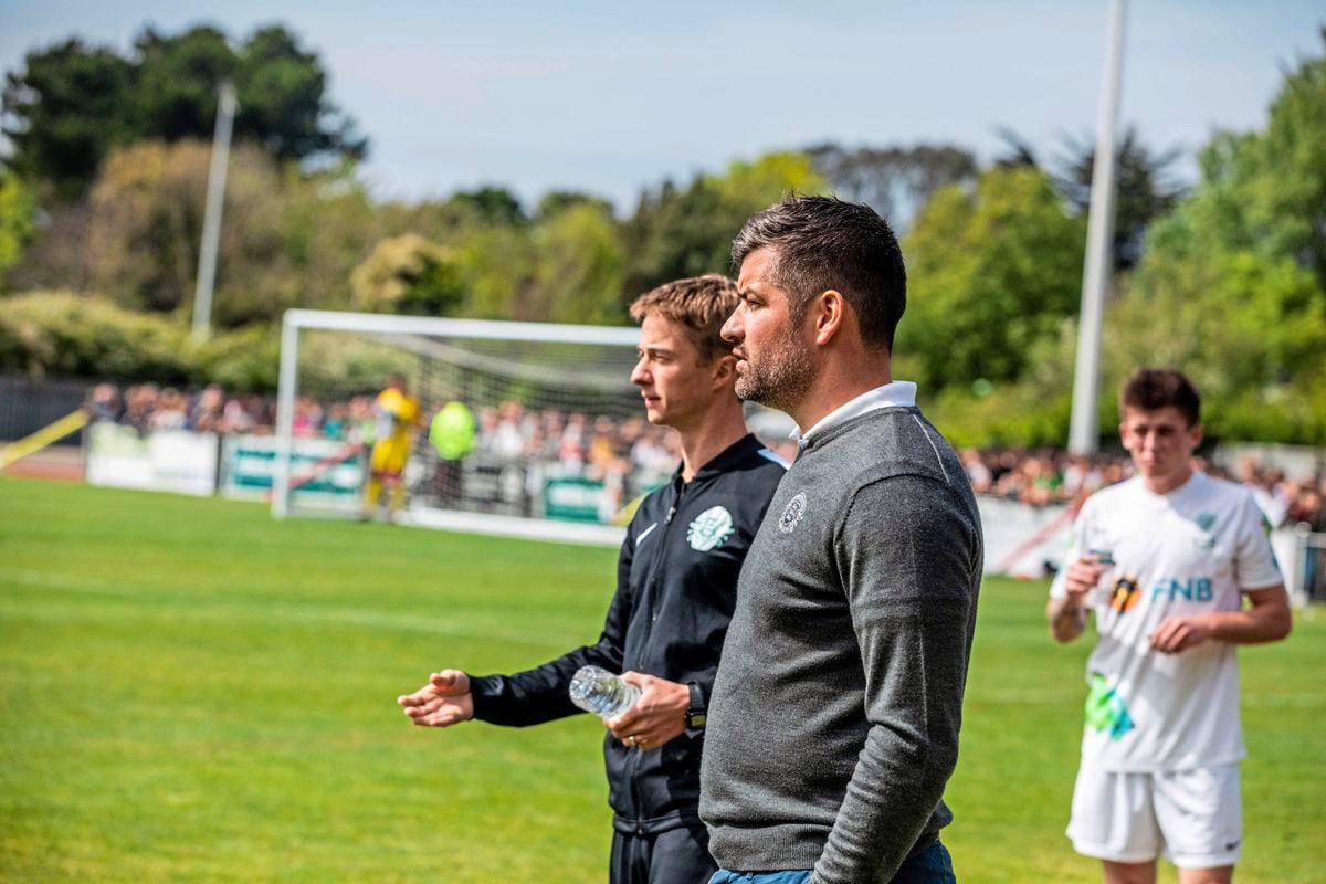 Guernsey manager Chris Tardif during the last Muratti played in 2019. (Picture by Ben Fiore, 29283051)