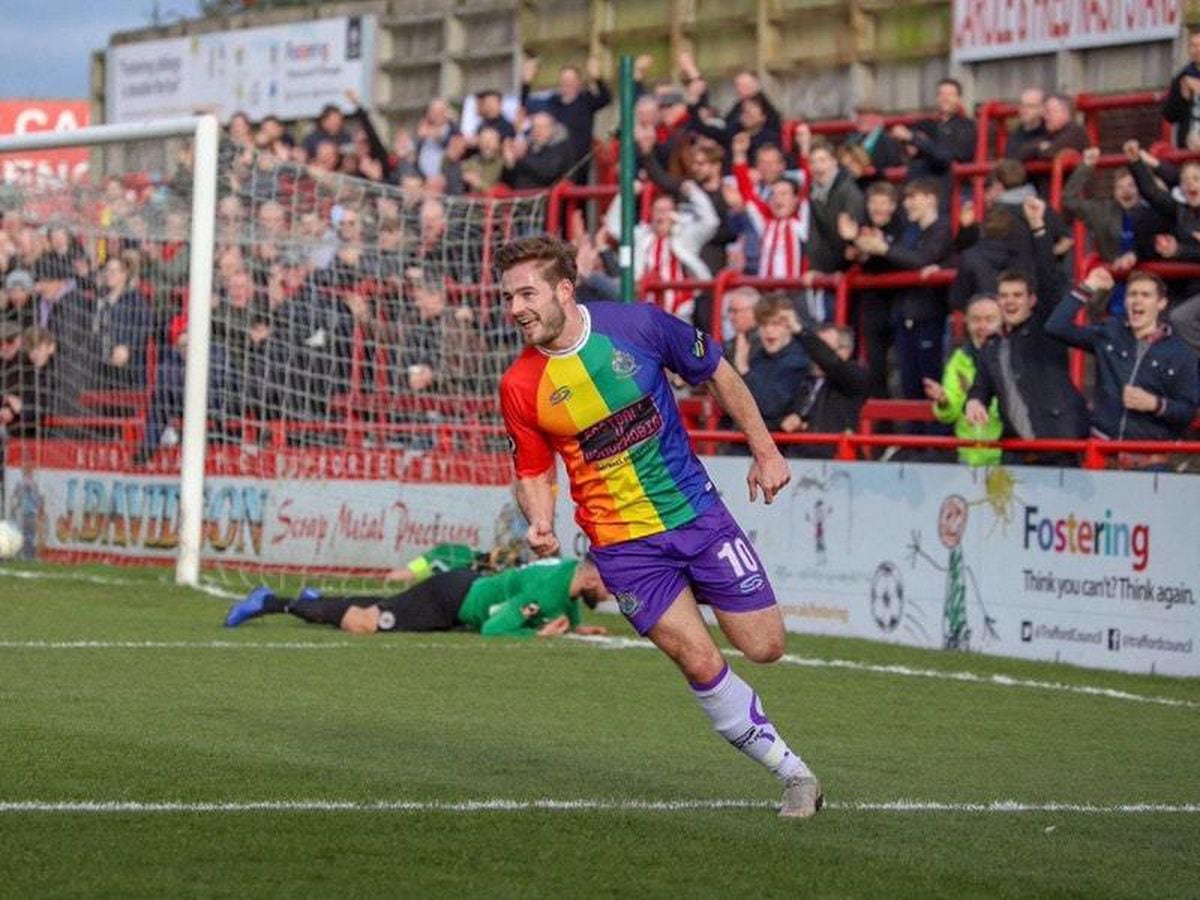 Altrincham stars pose in rainbow kit to battle homophobia