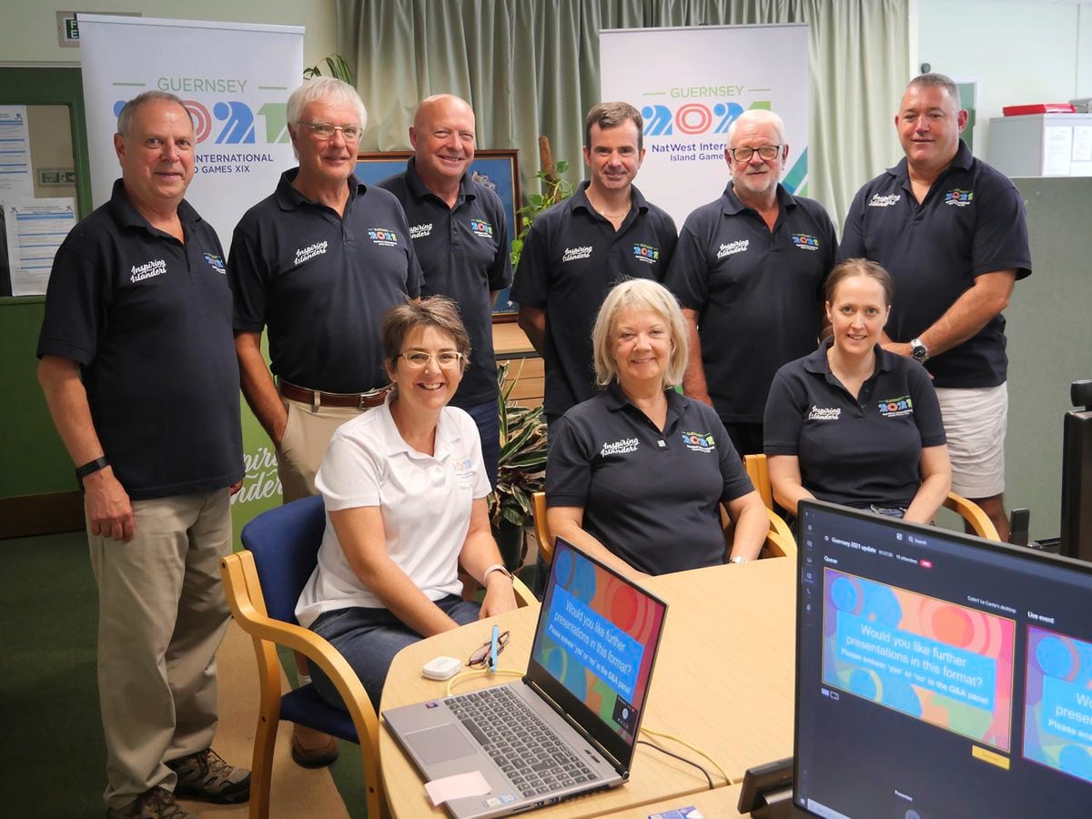 Members of the Guernsey 2021 Organising Committee and GIGA following the virtual update with member islands a year before Guernsey 2021 is due to start.