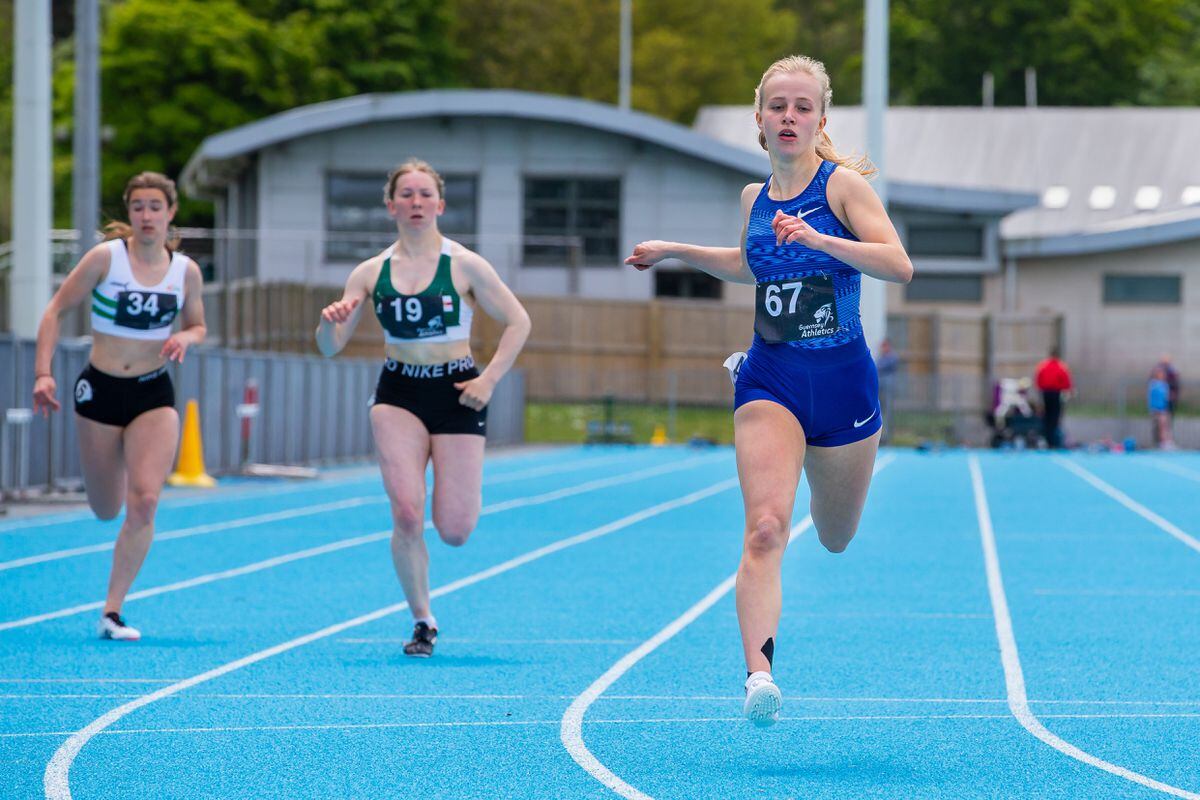 Abi Galpin, pictured in action on home soil last summer, has broken the Island women's 60m record. (Picture by Martin Gray, 30380335)
