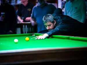 Picture By Peter Frankland. 22-04-23 CI Billiards Championships at North Social. Martyn Desperques. (32036698)