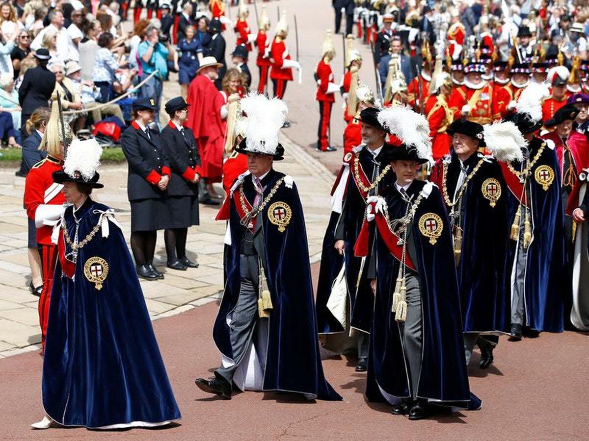 Royal family dons ceremonial robes during Order of the Garter