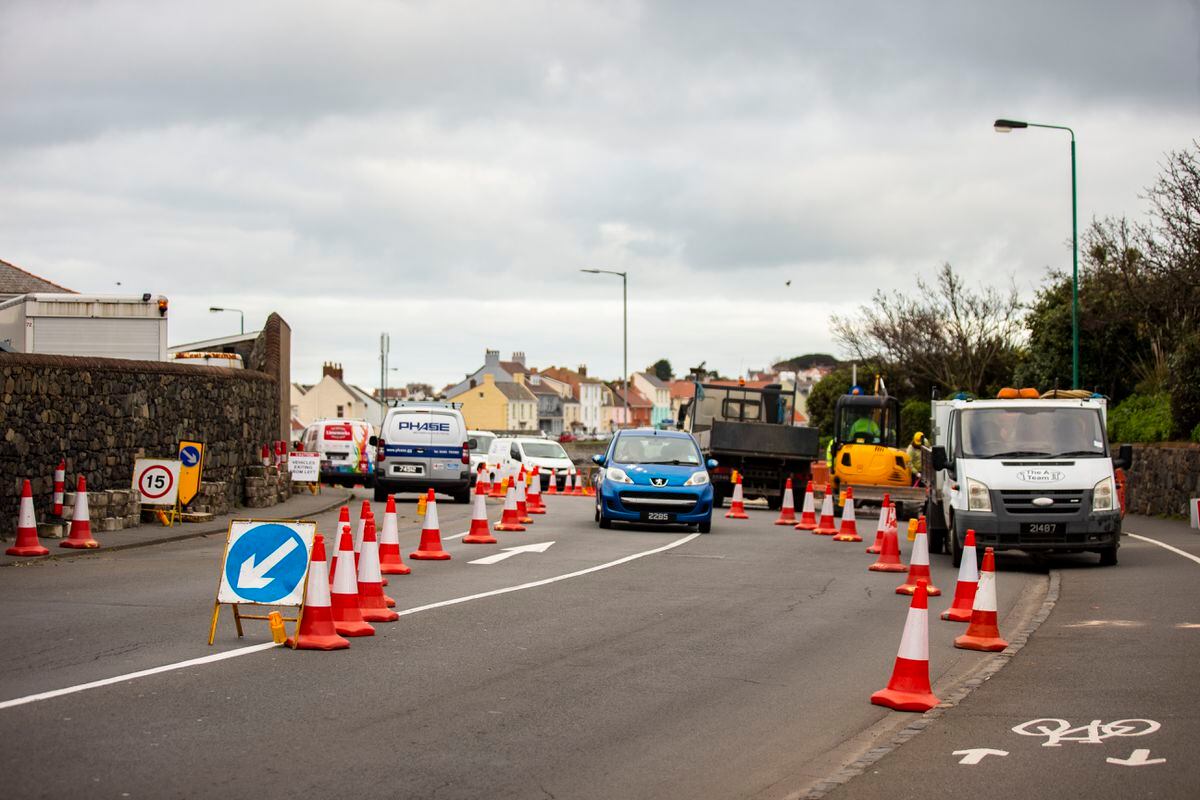 A contraflow has been put in place while repairs to an electrical cable fault are carried out. But Traffic & Highway Services has warned that temporary lights will be put in place if drivers ignore the 15mph speed limit and endanger workers. (Picture by Sophie Rabey, 31765897)