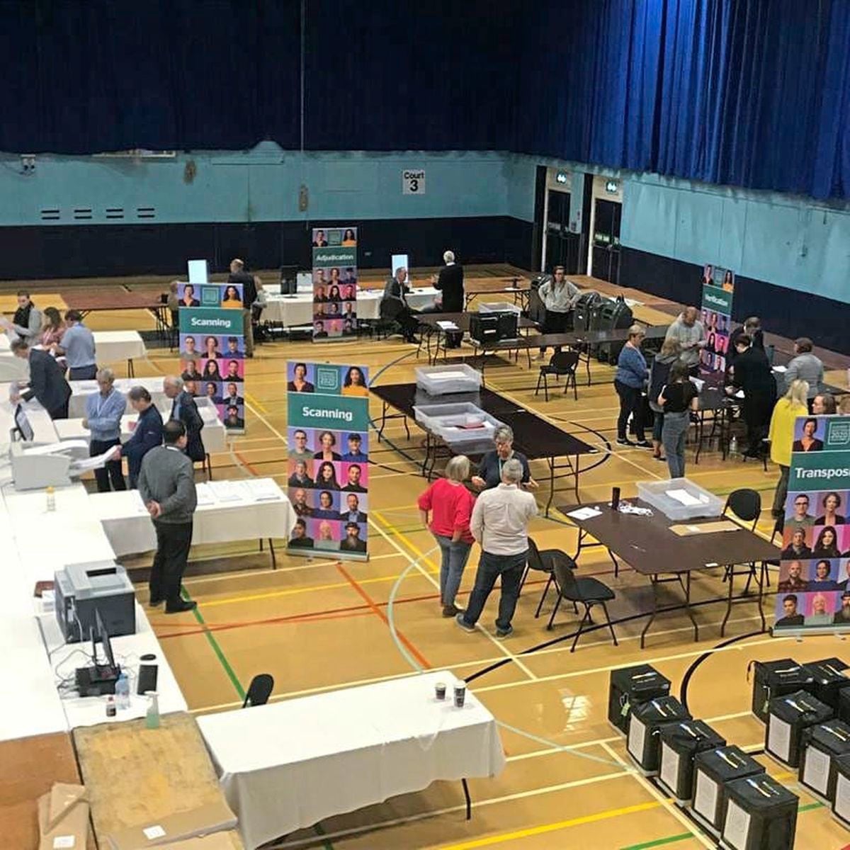 The election recount is underway, as this photo published on social media by the Guernsey election 2020 team shows. (28784743)