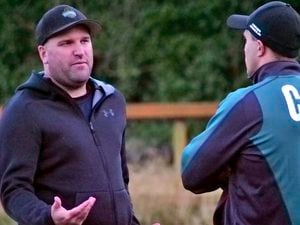 Guernsey Raiders director of rugby Jordan Reynolds talking to defensive coach Luke Jones in training this week.(Picture by Gareth Le Prevost, 29941596)
