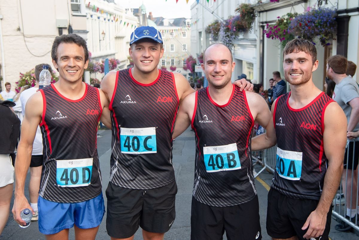 Left: The Aon quartet were runners-up overall. From left to right: Tiaan Erwee, Barnaby Paul, Harley Gavey and Aaron Slattery.			(31163047)