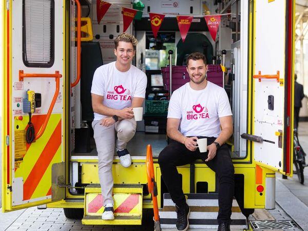Curtis and AJ Pritchard surprise staff and patients to celebrate birthday of NHS