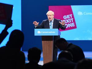 Prime Minister Boris Johnson at the Conservative Party Conference. (Picture by Stefan Rousseau/PA Wire)           